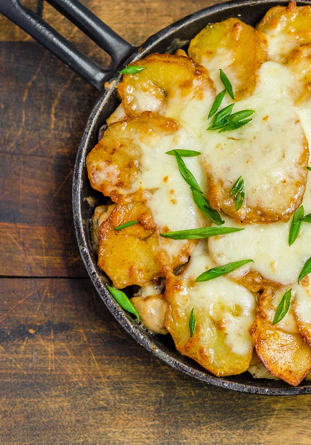 potatoes with melted cheese