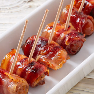 dates wrapped in delicious bacon and baked