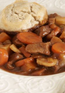 Bison Stew with Biscuits Recipe